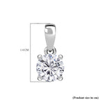 UNMISSABLE MEGA DEAL -Royal Bali Collection Moissanite Solitaire Pendant in Platinum Overlay Sterling Silver (Size 20) 1.00 Ct._7928288_5