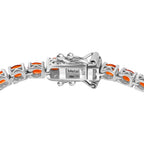 Salamanca Fire Opal  Bracelet With Lock Box (Size - 7) in Rhodium Overlay Sterling Silver 4.56 Ct._7928549_3