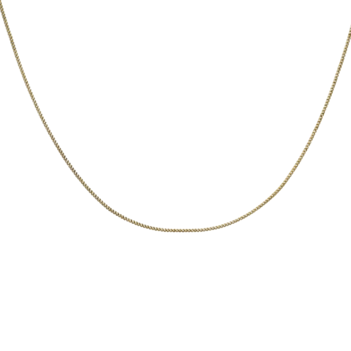 THE 9K Yellow Gold Diamond Cut Curb Necklace (Size - 20) 7929130 0