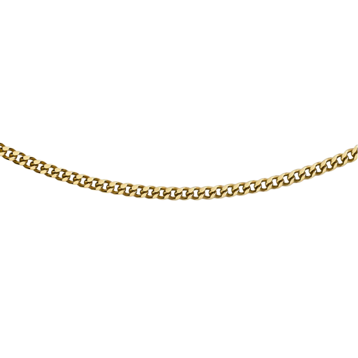 THE 9K Yellow Gold Diamond Cut Curb Necklace (Size - 20) 7929130 1