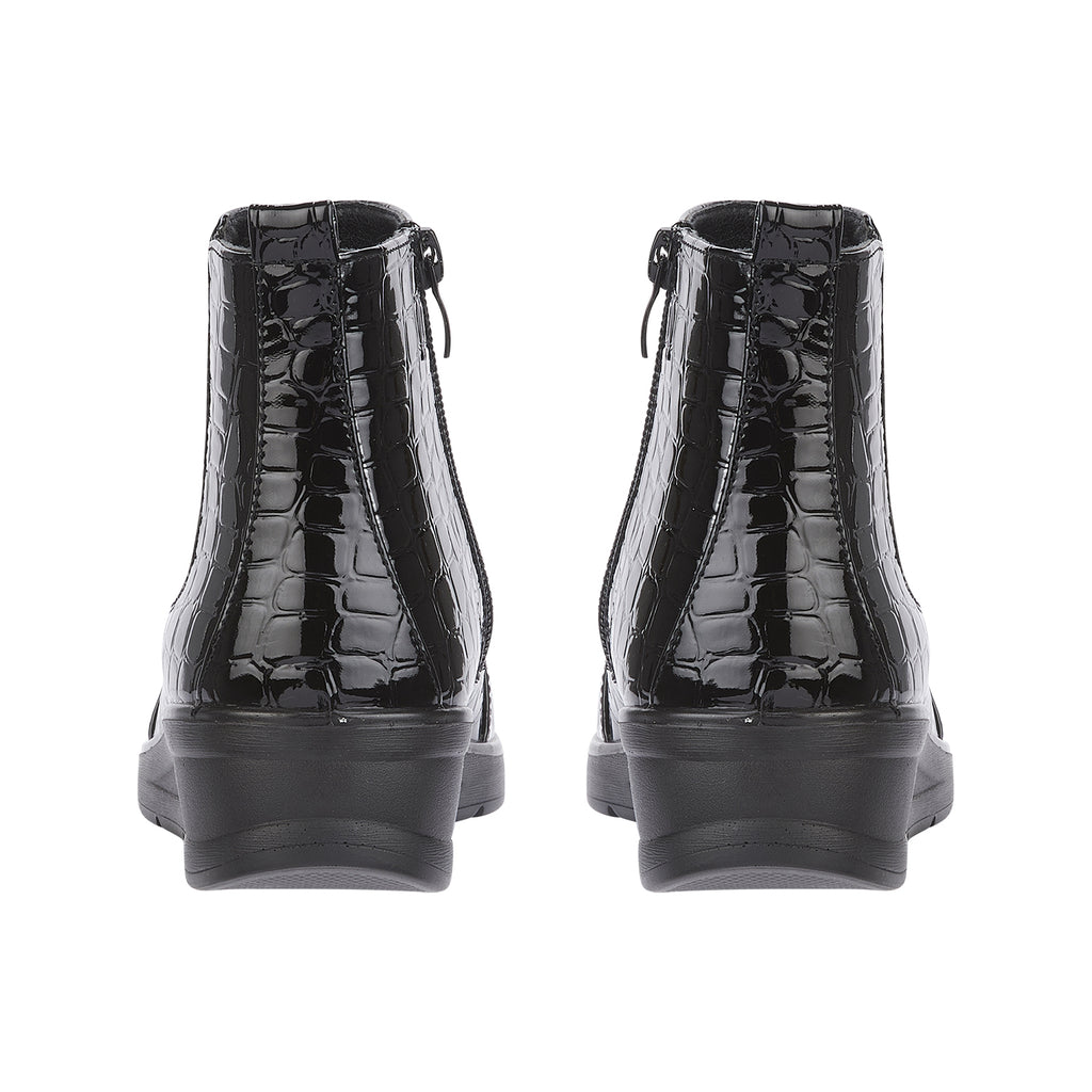 Bramble Ladies Boots (Size 4) - Black Croc_7929769_3