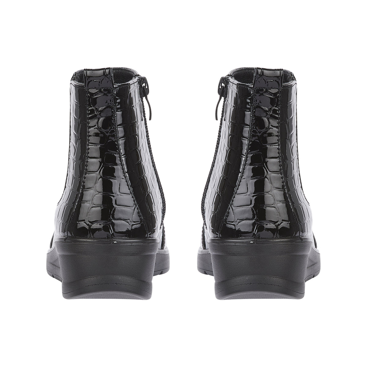 BRAMBLE Croc Pattern Chelsea Boots with Zip 7929769 3