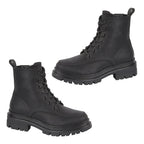 JO and JOE Montreal Lace-Up Military Style Ankle Boots (Size 5) - Black_7930471