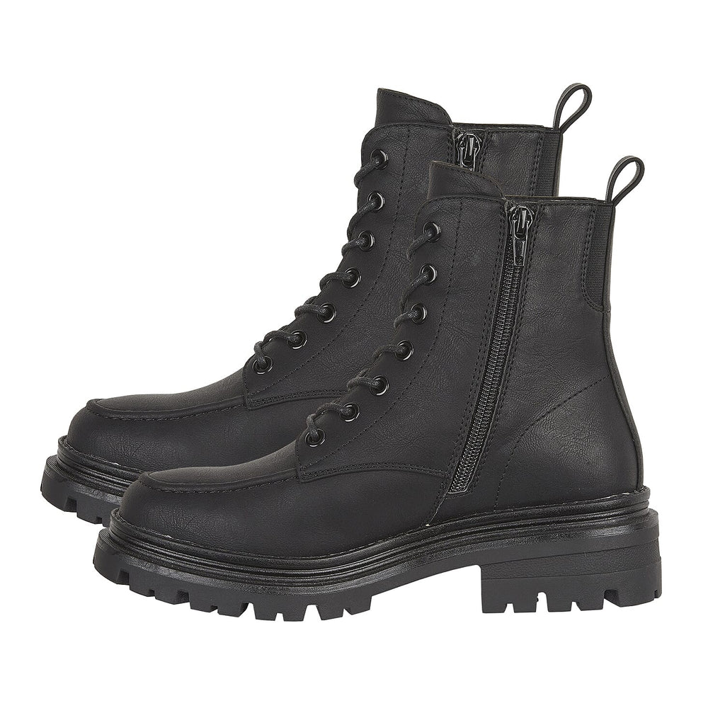 JO and JOE Montreal Lace-Up Military Style Ankle Boots (Size 5) - Black_7930471_2