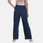 Tamsy Women's Relaxed Fit Corduroy Straight Leg Pants (Size XL) - Blue_7932316_1