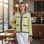 La Marey Classic Twill Jacket with Decorative Pockets (Size L, 16-18) - Yellow_7932569_1