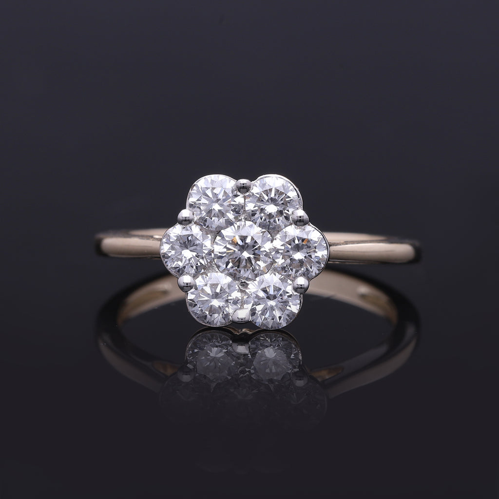 Luxuriant - Lab Grown Diamond (SI/GH) Pressure Set Ring in 18K Vermeil Yellow Gold Plated Sterling Silver 0.51 Ct._7932665_2