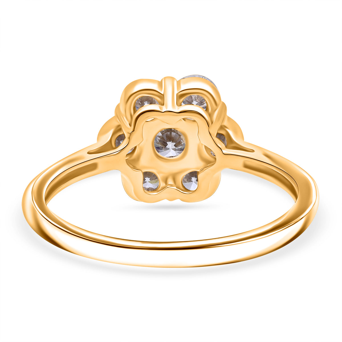 Luxuriant Diamond-0.51 Ct. Lab Grown Diamond Floral Ring in 925 Silver, SI-I1, G-H 7932665 5