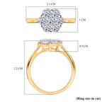 Luxuriant - Lab Grown Diamond (SI/GH) Pressure Set Ring in 18K Vermeil Yellow Gold Plated Sterling Silver 0.51 Ct._7932665_5