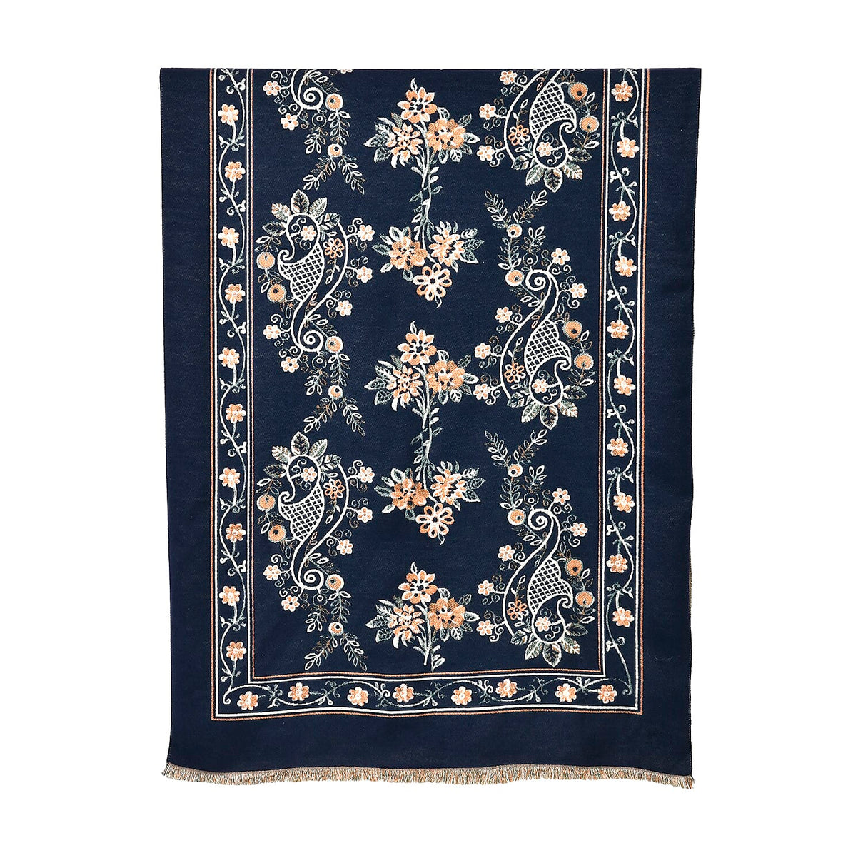 Closeout Deal Super Soft Shawl (One Size) - Blue Based with Multi Flowers 7933404 4