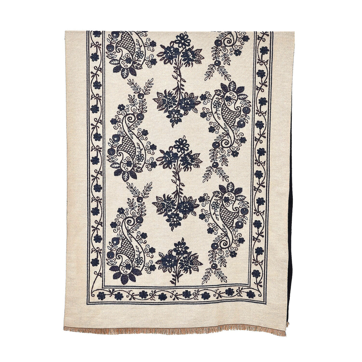 Closeout Deal Super Soft Shawl (One Size) - Blue Based with Multi Flowers 7933404 5