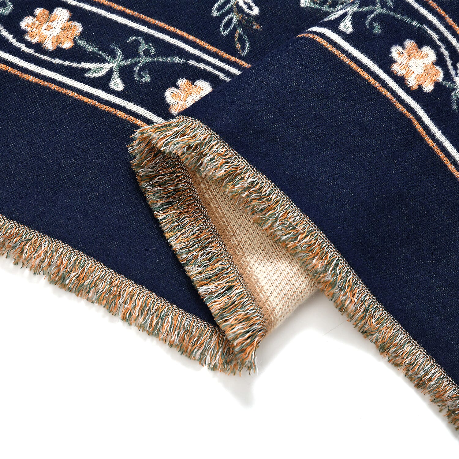 Closeout Deal Super Soft Shawl (One Size) - Blue Based with Multi Flowers 7933404 6