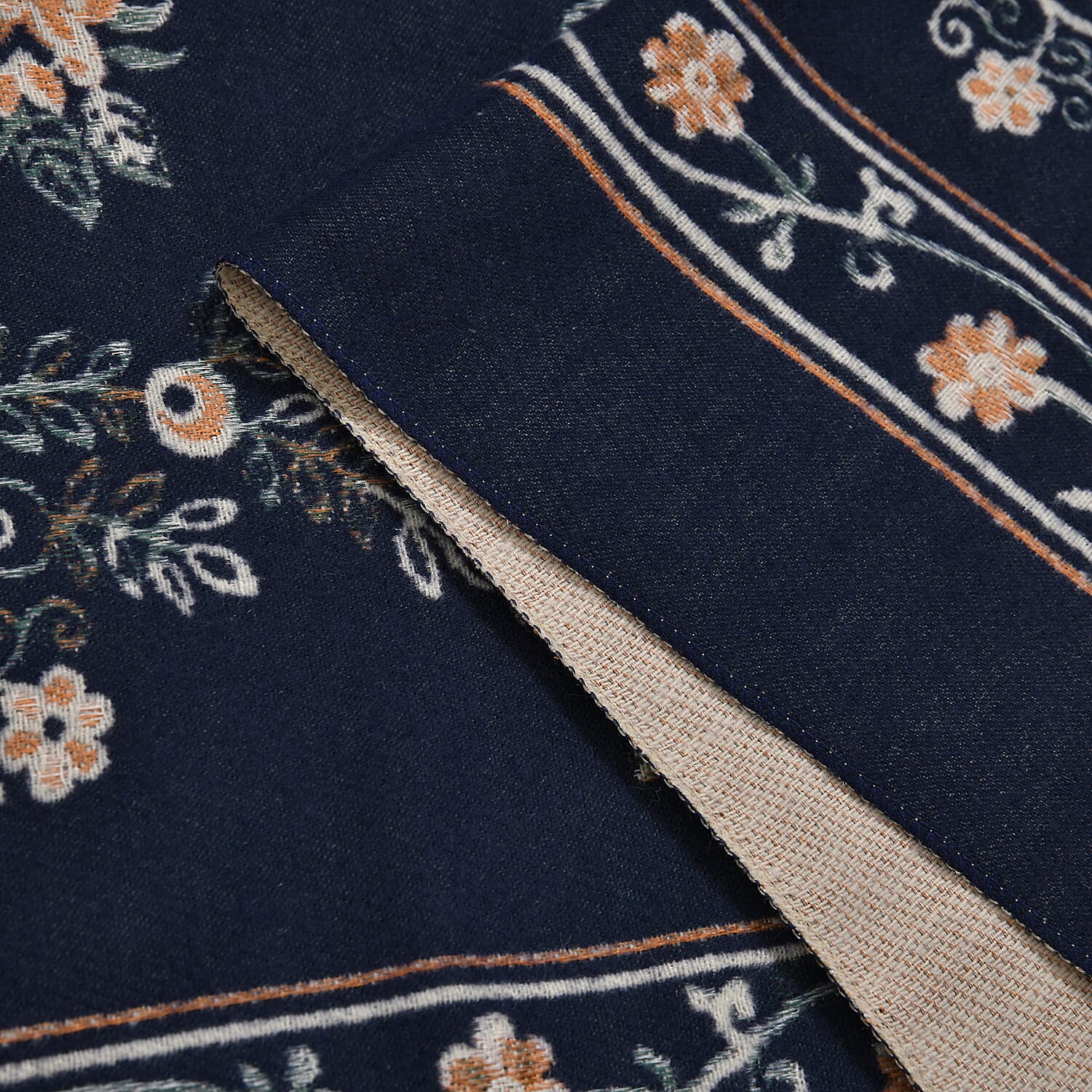 Closeout Deal Super Soft Shawl (One Size) - Blue Based with Multi Flowers 7933404 7