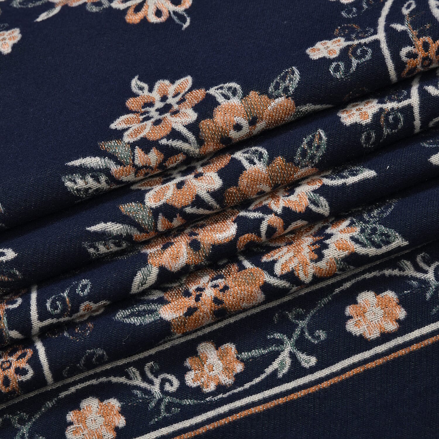 Closeout Deal Super Soft Shawl (One Size) - Blue Based with Multi Flowers 7933404 8