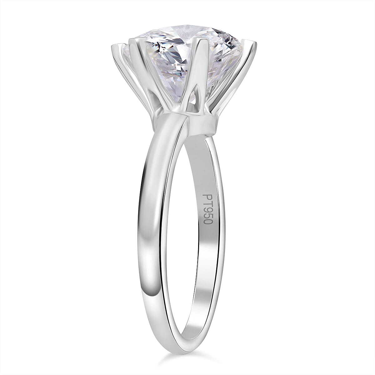 LUXURIANT 5 Ct. Lab Grown Diamond Brilliant-Cut Solitaire Ring in 950 Platinum, IGI Certified 7933695 4