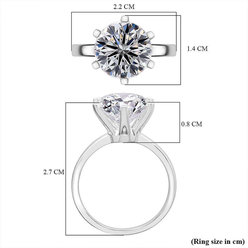 Luxuriant Diamond 950 Platinum IGI Certified Lab Grown Diamond Solitaire Ring 5.00 Ct, Platinum Wt. 6.20 Gms.