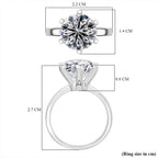 Luxuriant Diamond 950 Platinum IGI Certified Lab Grown Diamond Solitaire Ring 5.00 Ct, Platinum Wt. 6.20 Gms.