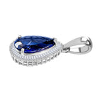 RHAPSODY - 950 Platinum AAAA Tanzanite (Pear 5.22 Ct) & Natural Diamond (VS-E-F) Pendant 5.61 Ct.
