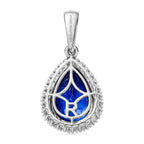 RHAPSODY - 950 Platinum AAAA Tanzanite (Pear 5.22 Ct) & Natural Diamond (VS-E-F) Pendant 5.61 Ct.
