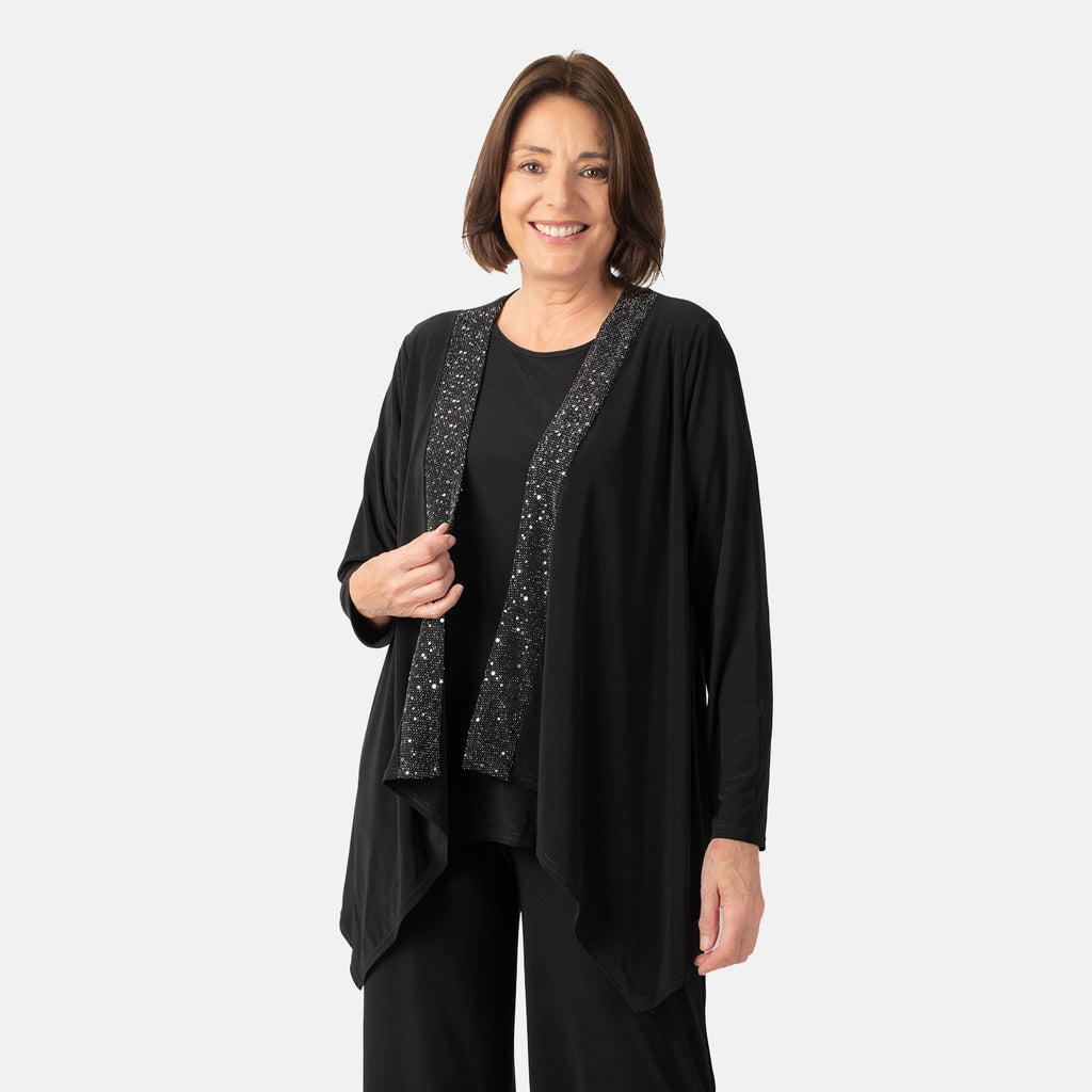 La Marey Waterfall Soft Jacket (Size M) - Black_7934474_1