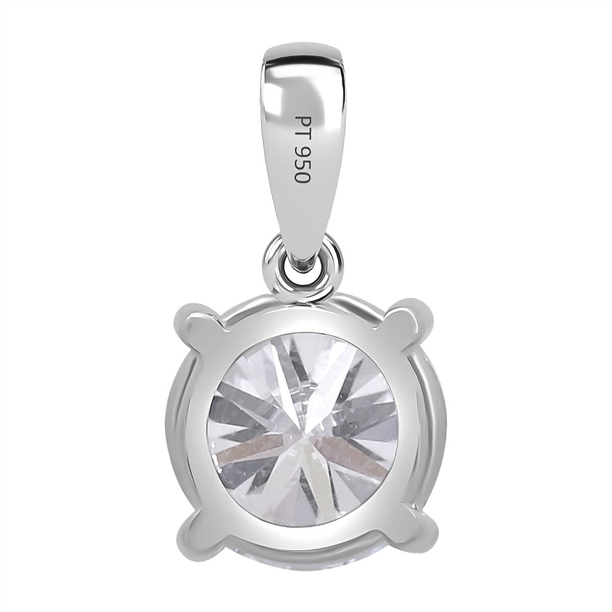 LUXURIANT 2 Ct. Lab Grown Diamond Solitaire Pendant in 950 Platinum, SGL Certified 7934544 4