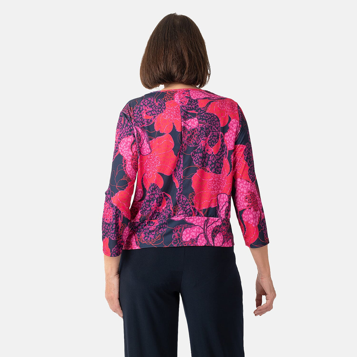 La Marey Print Side Knot Detail Top V32521127 3