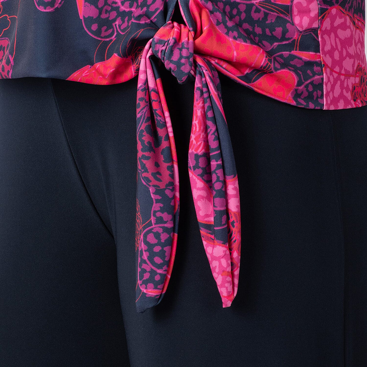 La Marey Print Side Knot Detail Top V32521127 4