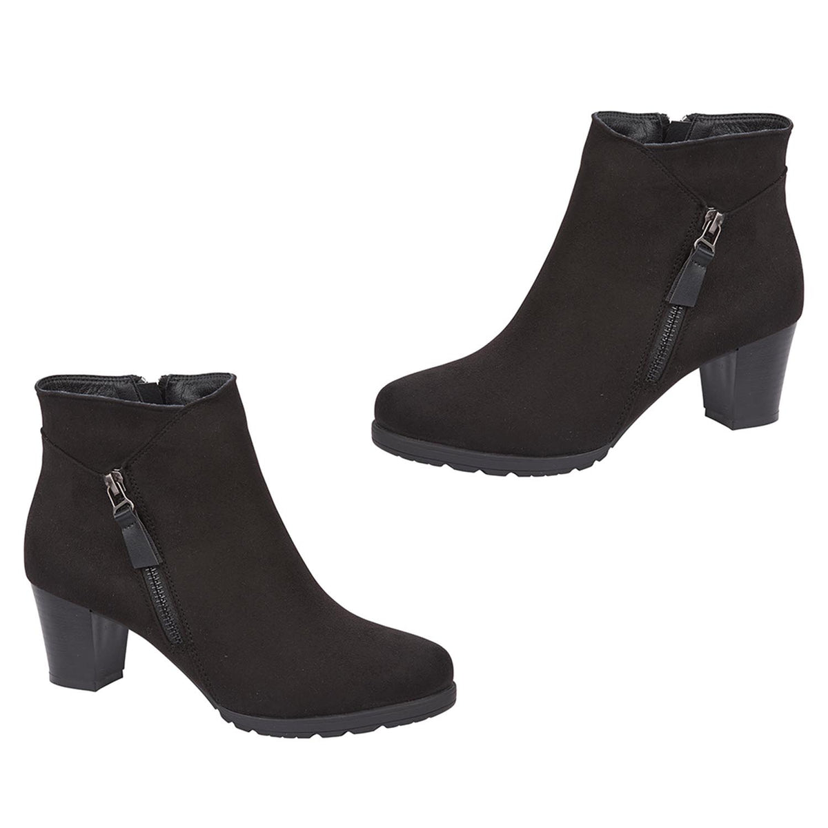 Emma Amy Ladies Block Heel Ankle Boots (Size 6) - Black V32513112 0
