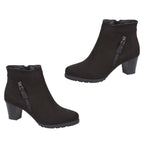 Emma Amy Ladies Block Heel Ankle Boots (Size 6) - Black_7936821