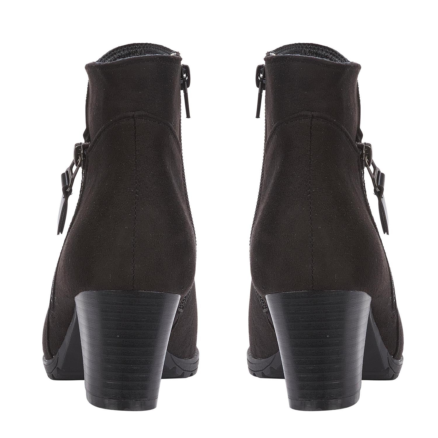 Emma Amy Ladies Block Heel Ankle Boots (Size 6) - Black V32513112 1
