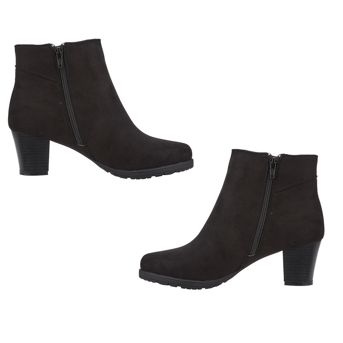 Emma Amy Ladies Block Heel Ankle Boots (Size 6) - Black V32513112 2