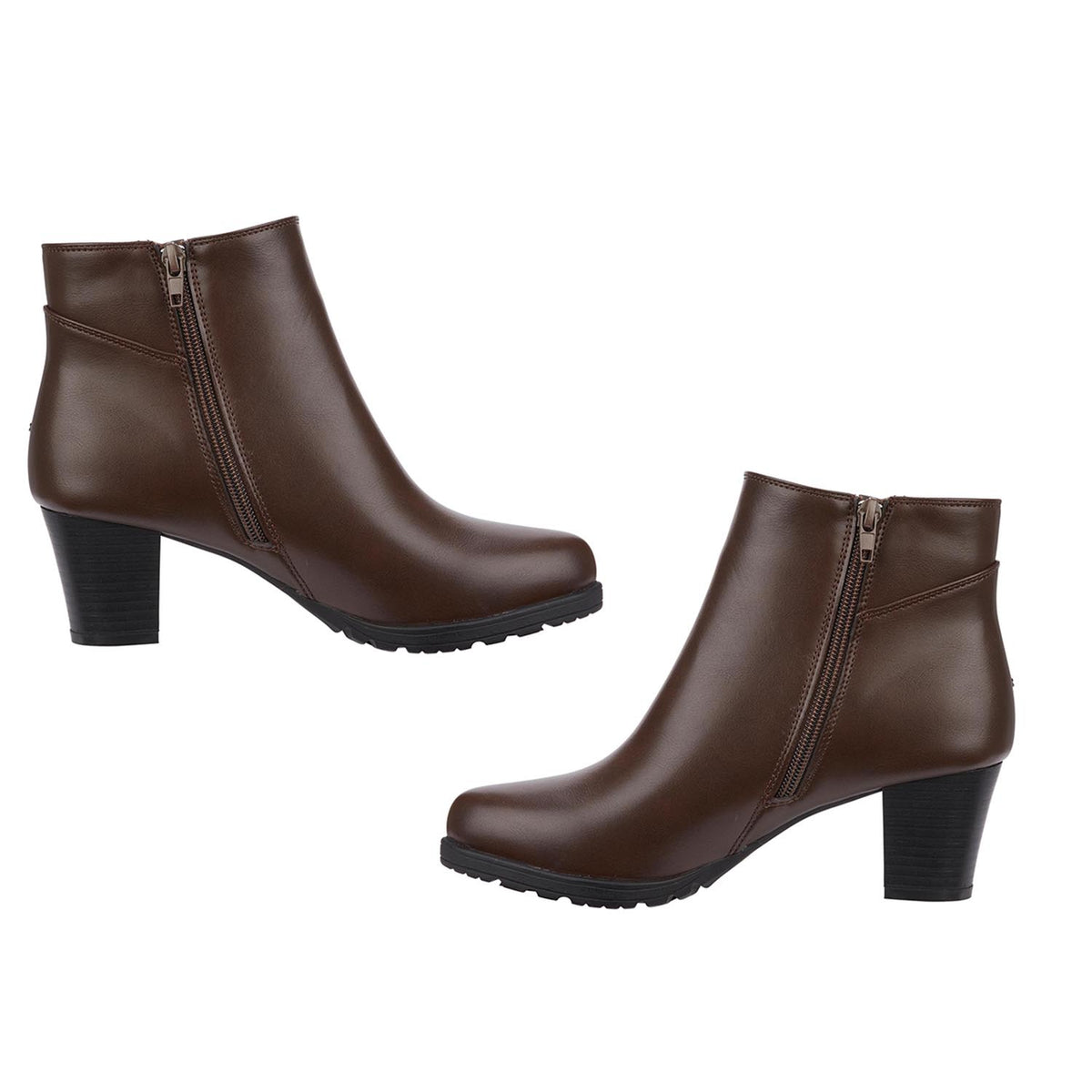 Emma Ladies AMY Mid Heel Ankle Boots (Size 4) - Brown 7936847 4