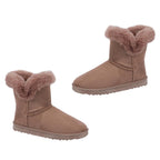SHOES BY EMMA - Brisbane Plush Lined Fluffy Ladies Boots (Size 4) - Taupe_7937030