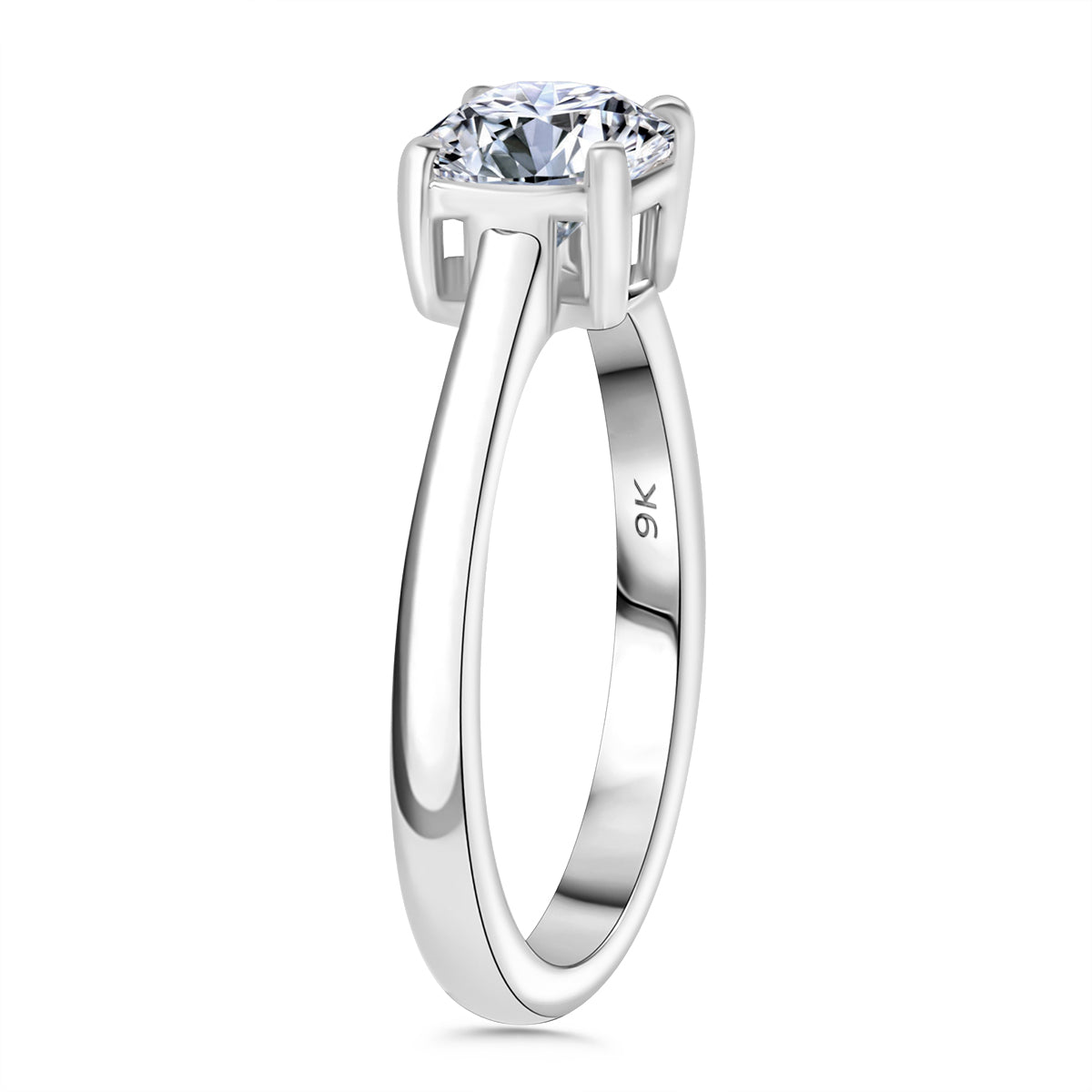 LUXURIANT 1 Ct. Lab Grown Diamond Solitaire Ring in 9K White Gold, SGL Certified 7938126 5