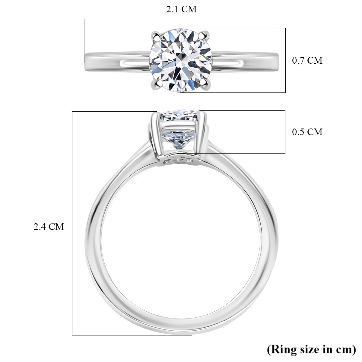 LUXURIANT 1 Ct. Lab Grown Diamond Solitaire Ring in 9K White Gold, SGL Certified 7938126 7