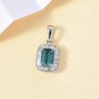 RHAPSODY  950 Platinum AAAA Lagoon Tourmaline & White Diamond  VS-EF Pendant 1.30 Ct