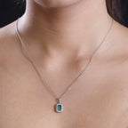RHAPSODY  950 Platinum AAAA Lagoon Tourmaline & White Diamond  VS-EF Pendant 1.30 Ct