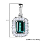 RHAPSODY  950 Platinum AAAA Lagoon Tourmaline & White Diamond  VS-EF Pendant 1.30 Ct