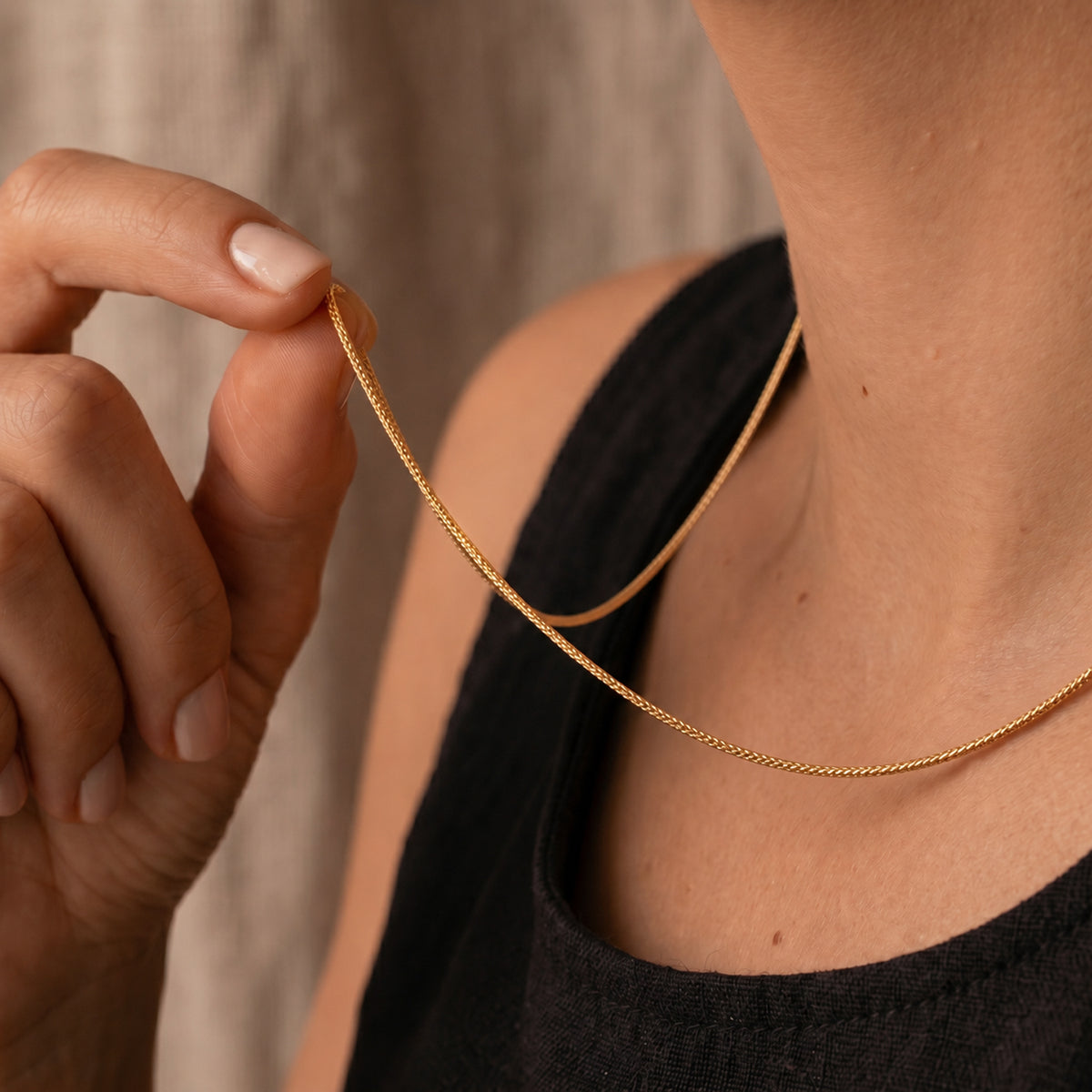 JCK Vegas Find - 9K Yellow Gold Spiga Necklace (Size - 20) 7939312 1