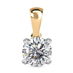 Luxuriant 9K Yellow Gold SGL Certified Lab Grown Diamond (VS-E-F) Solitaire Pendant 1.00 Ct.