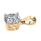 Luxuriant 9K Yellow Gold SGL Certified Lab Grown Diamond (VS-E-F) Solitaire Pendant 1.00 Ct.