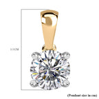 Luxuriant 9K Yellow Gold SGL Certified Lab Grown Diamond (VS-E-F) Solitaire Pendant 1.00 Ct.