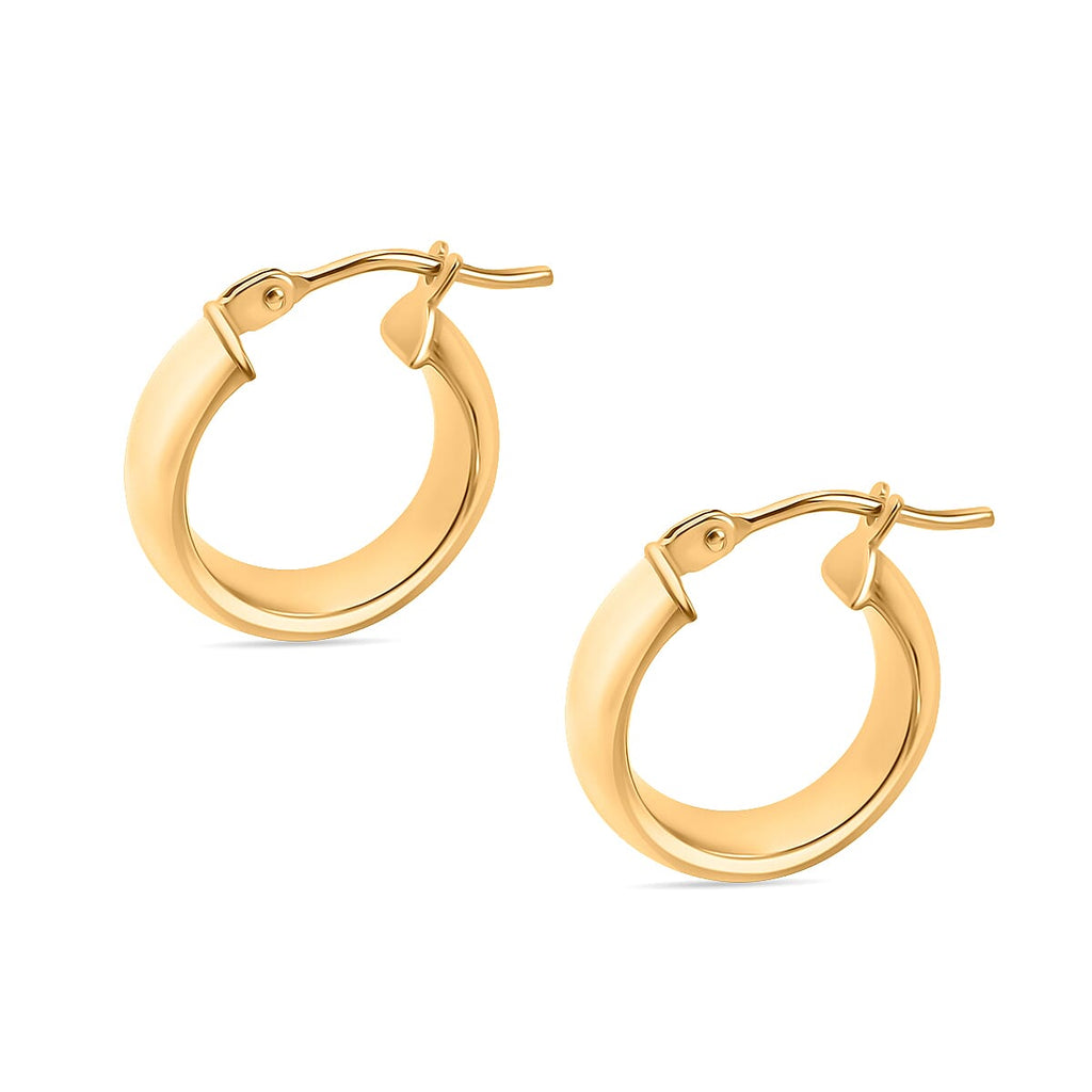 Maestro Collection -  9K Yellow Gold  Earring With Clasp