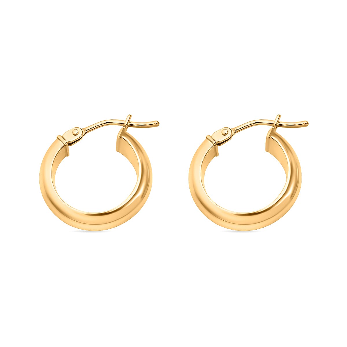 Hatton Garden CloseOut-  9K Yellow Gold Hoop Earrings With Clasp 7951627 1