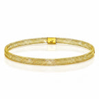 Maestro Collection - 9K Yellow Gold Reversible Mesh Bangle (Size-7- 8in)_7951862