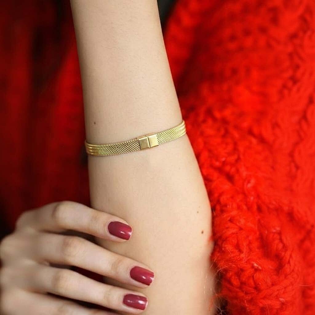 Maestro Collection - 9K Yellow Gold 5MM Adjustable Mesh Bangle (Size - BA - Adjustable) 7951862 1