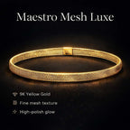 Maestro Collection - 9K Yellow Gold Reversible Mesh Bangle (Size-7- 8in)_7951862_4
