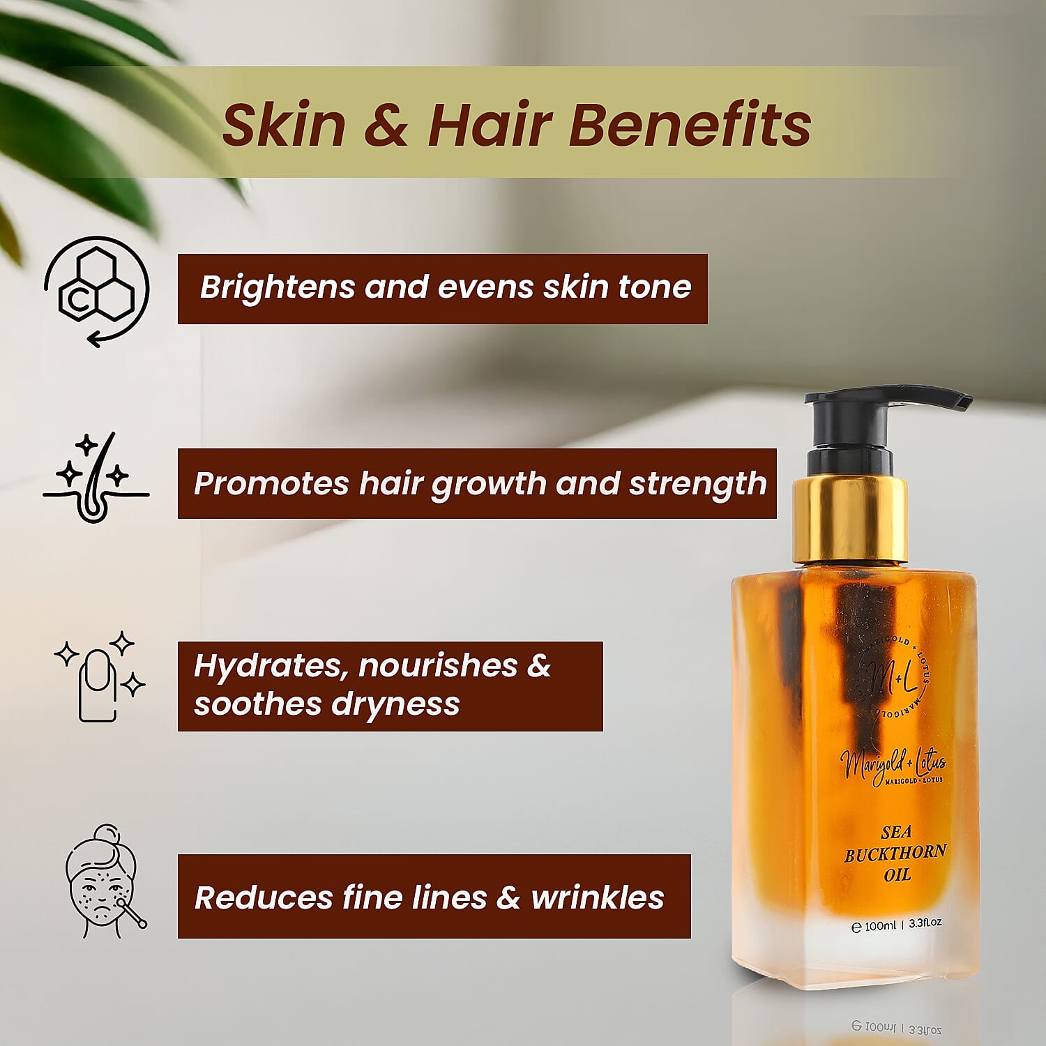 Marigold and Lotus Sea Buckthorn Oil - 100ml 7953433 3