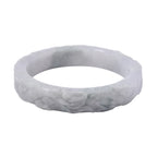 Extremely Rare Find Natural Type A - White Jadeite Jade Dragon Carved Bangle (Size - 7.5) 300.00 Ct._7953517_3