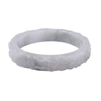 Extremely Rare Find Natural Type A - White Jadeite Jade Dragon Carved Bangle (Size - 8) 320.00 Ct._7953518